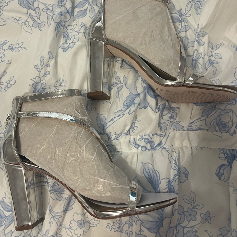 Silver High Heels
